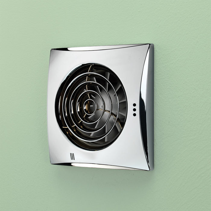 HIB Hush Discreet Bathroom Extractor Fan - Chrome