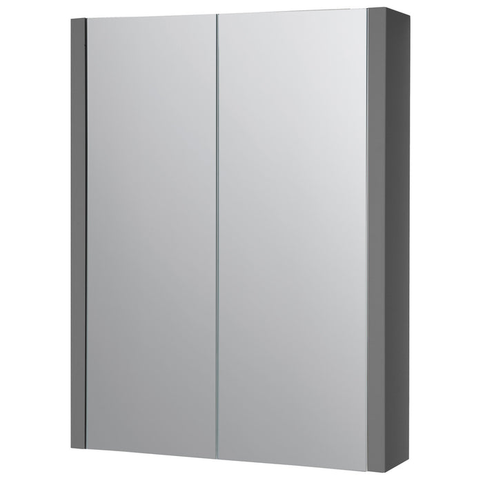 Kartell KVIT City 500mm Mirror Cabinet - Storm Grey Gloss