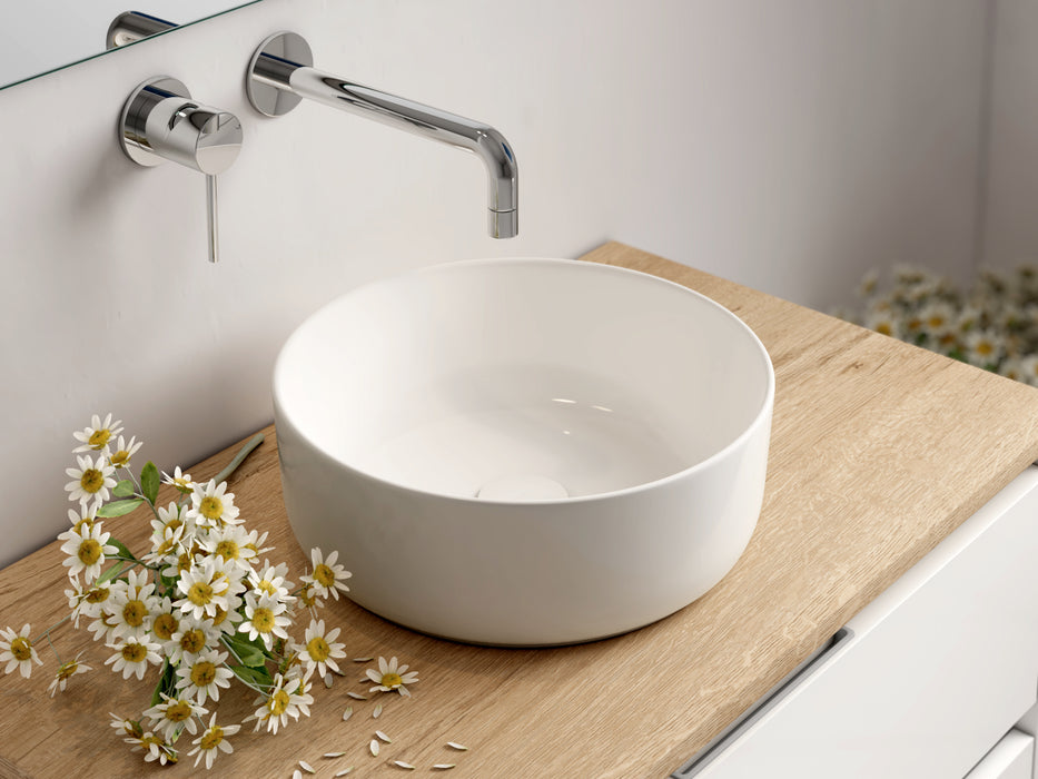 Banyetti Ares 360mm Round Countertop Basin - White