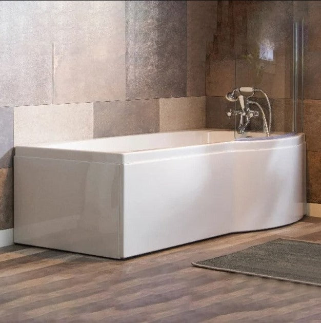 Carron Aspect Eco 1700mm P-Shaped Shower Bath - Right Hand