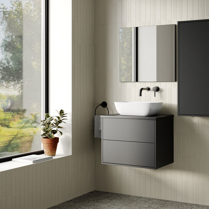 Venti 600mm Wall Hung Vanity Unit - Matt Black