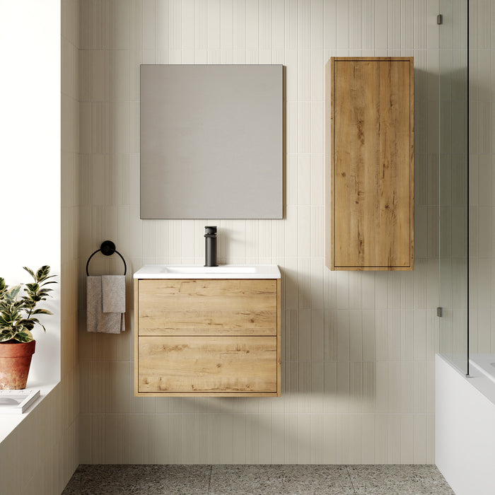 Venti 600mm Wall Hung Vanity Unit - Ostippo Oak