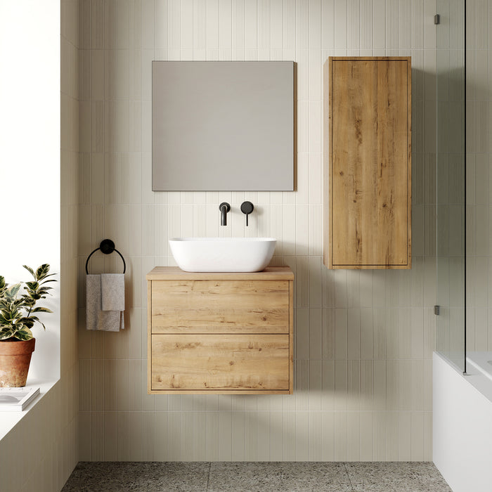 Venti 600mm Wall Hung Vanity Unit - Ostippo Oak