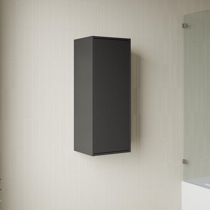 Venti 900mm Wall Hung Wall Cabinet - Matt Black