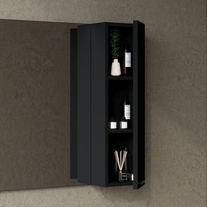 Celtic 700mm Wall Hung Mini Storage Cabinet - Matt Black