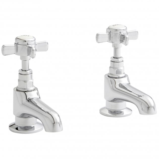 Kartell KVIT Klassique Basin Pillar Taps - Chrome