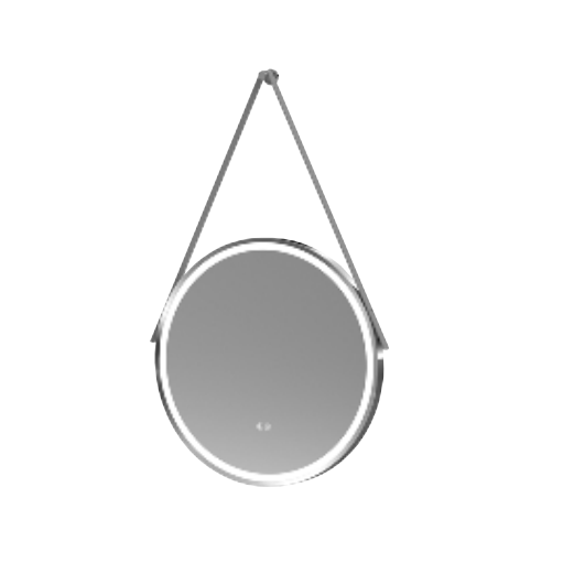 Linea Sphere Round 600mm LED Hanging Belt Mirror - Chrome