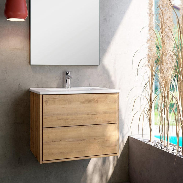 Venti 600mm Wall Hung Vanity Unit - Ostippo Oak