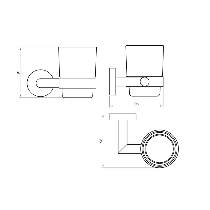 Kraft Lina Tumbler Holder - Chrome