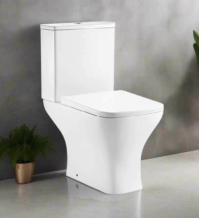 Doccia Open Back Close Coupled Toilet with Soft Close Seat