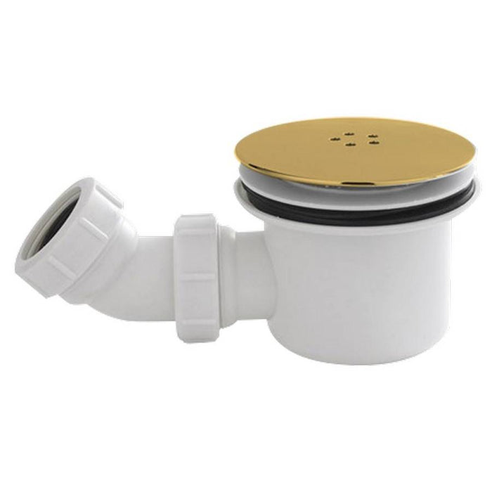 KVIT 90mm Fast Flow Shower Waste - Brushed Brass