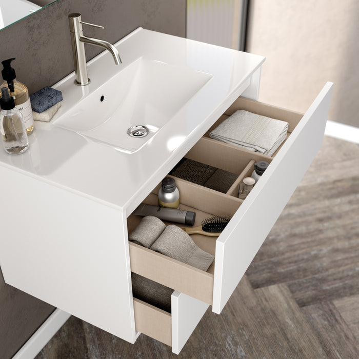 Venti 600mm Wall Hung Vanity Unit - Matt White