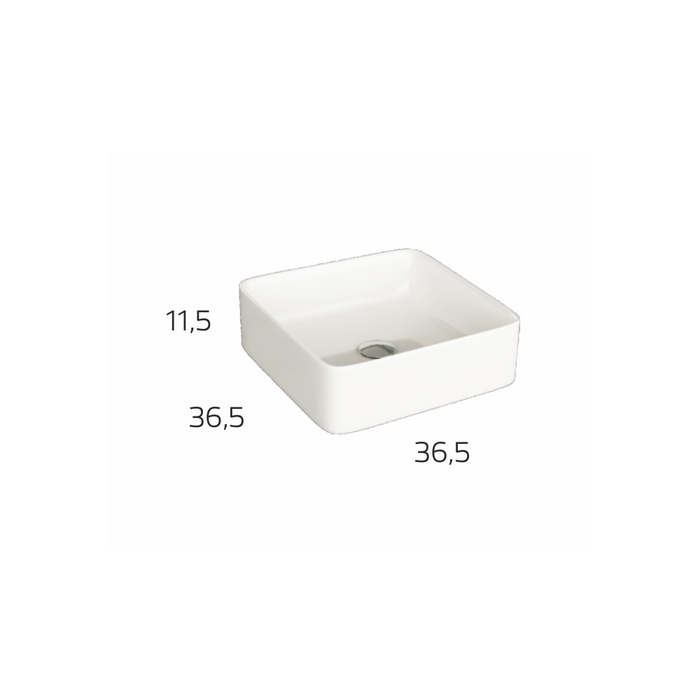 Banyetti Hades 365mm Countertop Basin - Gloss White