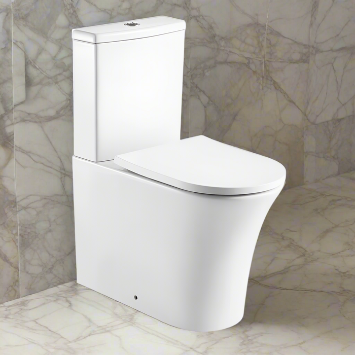 Kartell KVIT Kameo Close Coupled Back to Wall WC Pan with Soft Close Seat