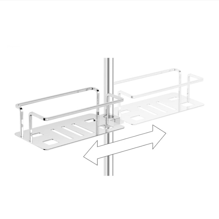 HIB Modern Shower Basket Tray - Clip on Riser Rail