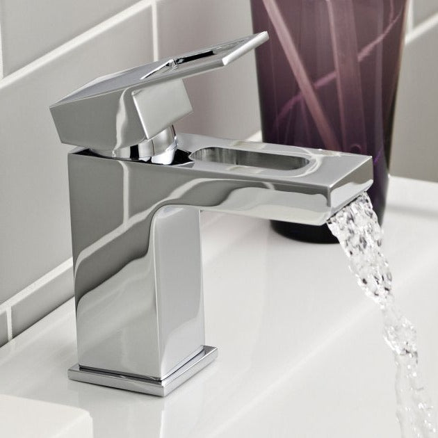 Kartell KVIT Kourt Mono Basin Mixer with Click Waste - Chrome