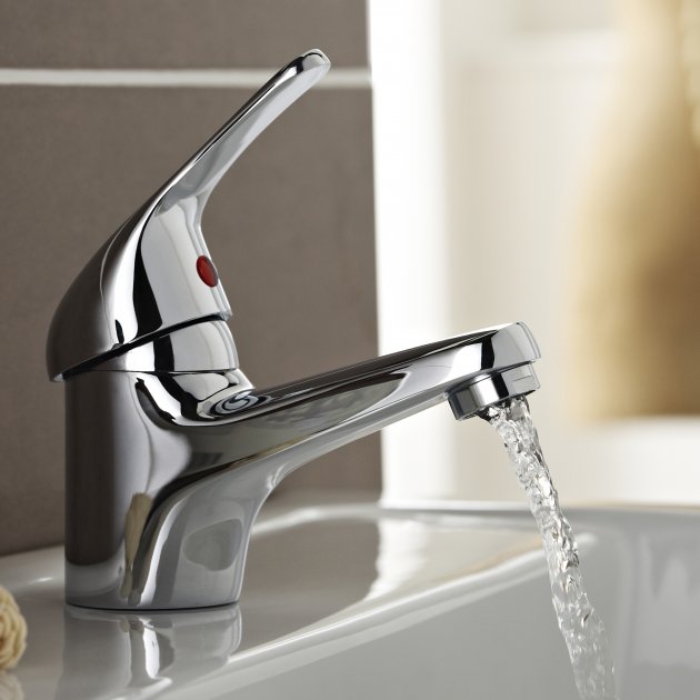 Kartell KVIT Koral Mono Basin Mixer with Click Waste - Chrome