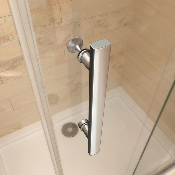 Duplex 1000mm Frameless Bifold Shower Door 6mm Clear Glass - Chrome