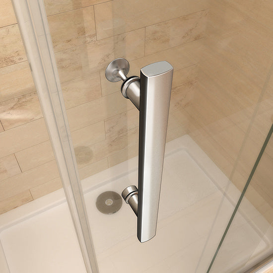 Linea 760mm Frameless Bi Fold Shower Door 6mm Clear Glass - Chrome