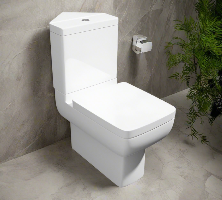 Kartell KVIT Options 600 Close Coupled Corner WC Pan with Soft Close Seat