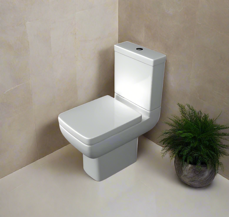 Kartell KVIT Options 600 Rimless Close Coupled Open Back WC Pan with Soft Cose Seat