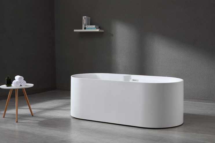 Banyetti Oxford 1700 x 800 Freestanding Acrylic Bath - White