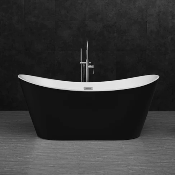 Banyetti Pure Freestanding Acrylic Bath - Gloss Black (Choose Size)