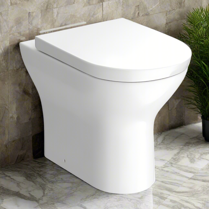 Kartell KVIT Project Round Back to Wall WC Pan with Soft Close Seat