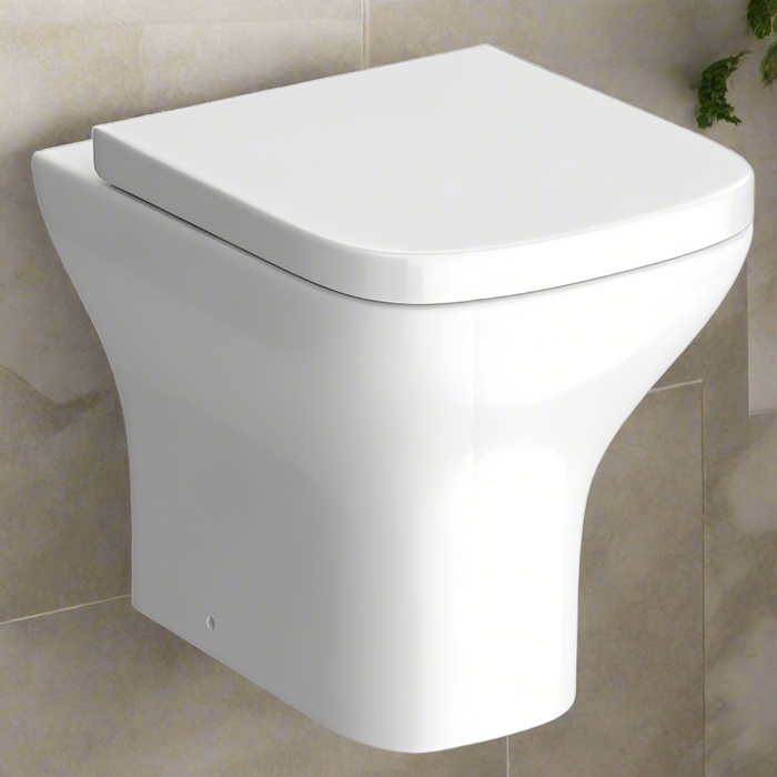 Kartell KVIT Project Square Back to Wall WC Pan with Soft Close Seat