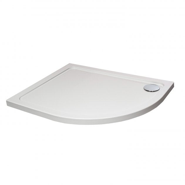 Kartell KVIT Low Profile 1200mm x 900mm Stone Resin Offset Quadrant Shower Tray - Right Hand