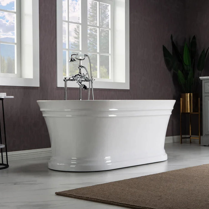 Banyetti Savoy 1700x750 Freestanding Traditional Bath - White