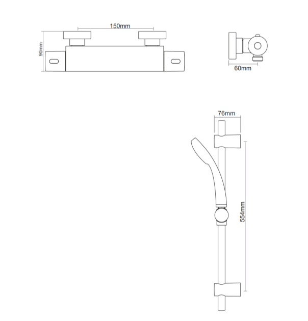 ATC Trade Rec Bar Slide Rail Kit - Chrome