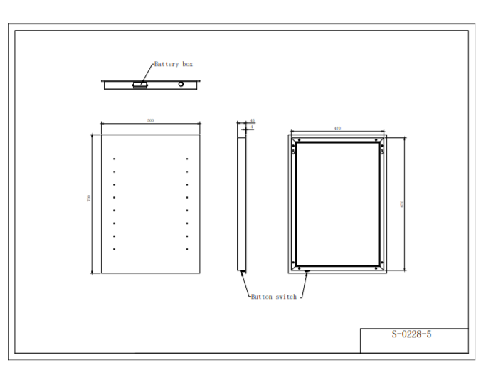 ATC Frida 700 x 500 Battery Operated LED Mirror