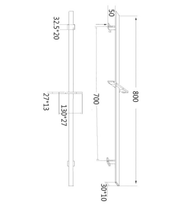 ATC Maya Slide Rail Kit - Brushed Brass