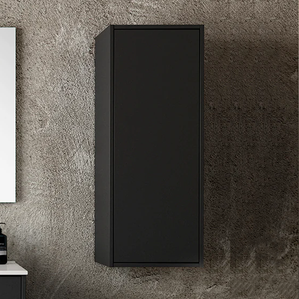 Banyetti Venti Noir 900mm Wall Hung Wall Cabinet - Matt Black