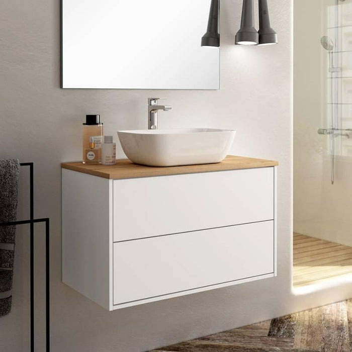 Venti 800mm Wall Hung Vanity Unit - Matt White