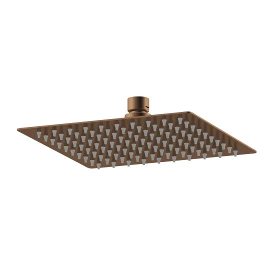 ROMA Brushed Bronze Square Fixed Shower Head 200mm