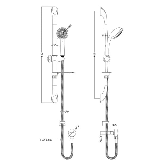 ROMA Luxury Curved Slide Rail Kit