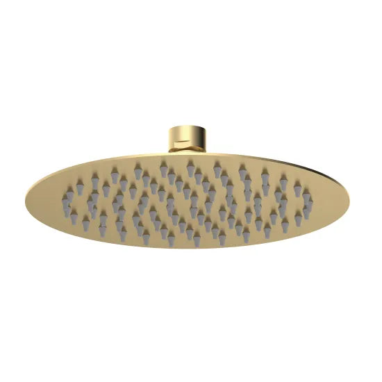 ROMA Brushed Brass Round Fixed Shower Head 200mm