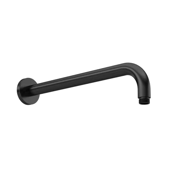 ROMA Matt Black Round Wall Mounted Arm 345mm