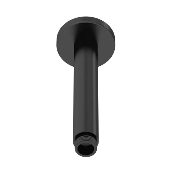 ROMA Matt Black Round Wall Mounted Ceiling Arm 150mm