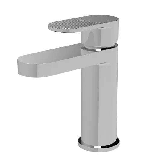 ROMA Cyprus Chrome Fluted Mono Basin Mixer with Push Button Waste