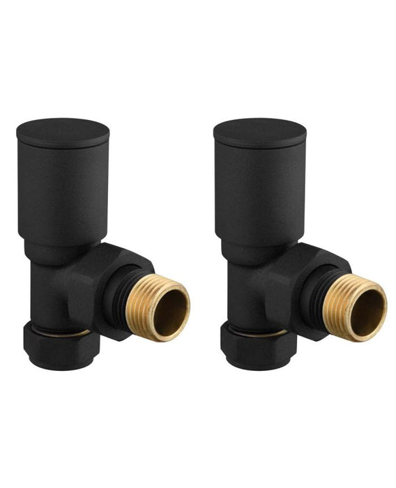 Banyetti Aureli Angled Radiator Valves - Matt Black