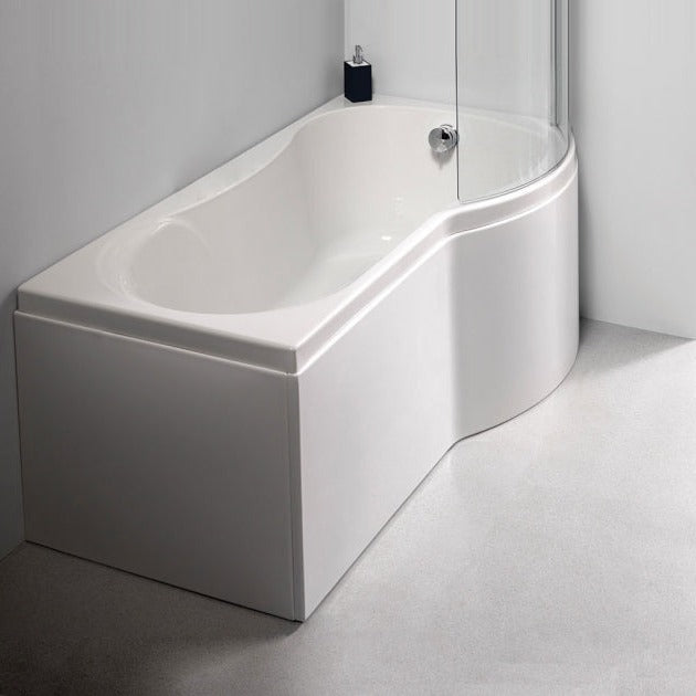 Carron Arc Curved 1700mm P-Shaped Shower Bath - Right Hand