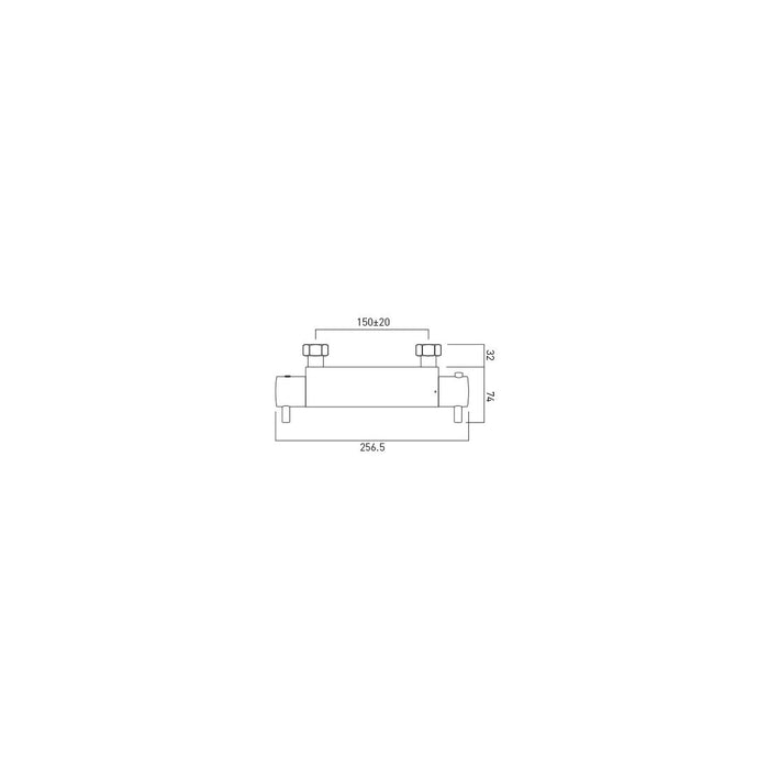 Vado Celsius Single Outlet Thermostatic Shower Valve