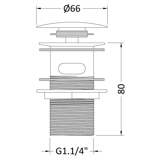 ROMA Easy Clean Sprung Plug Basin Waste