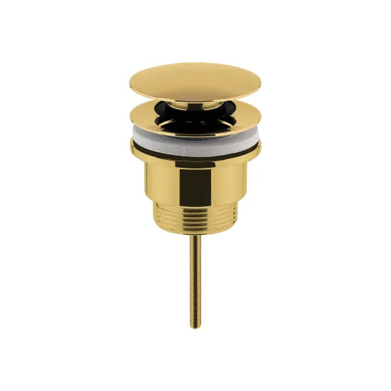 ROMA Brushed Brass Universal Push Button Basin Waste