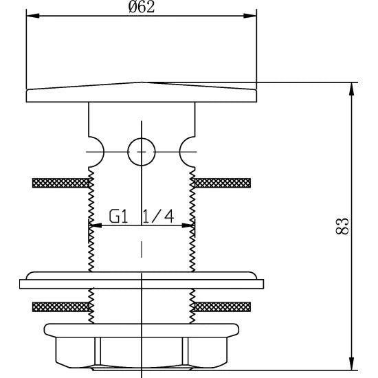 ROMA Brass Flip Top Basin Waste