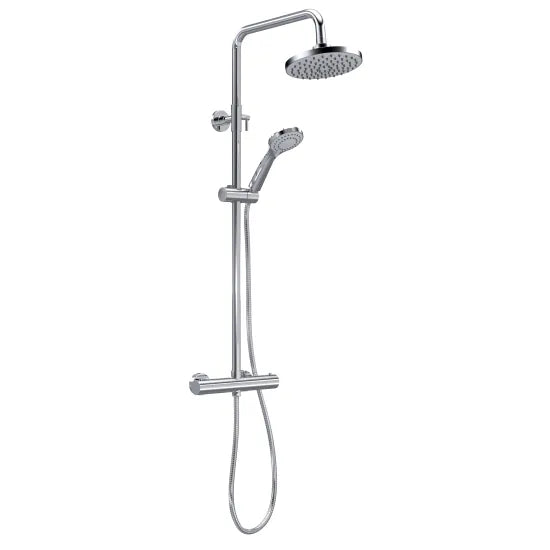 ROMA Chrome Round Shower Kits Thermostatic Bar Shower With Kit