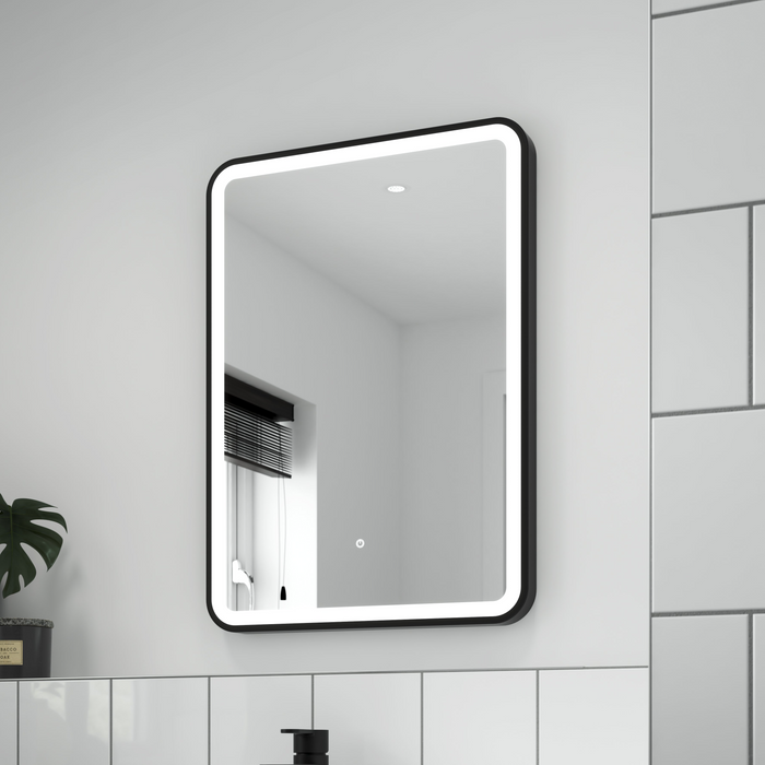 ROMA Hydrus 700mm x 500mm Touch Sensor Framed Mirror - Black